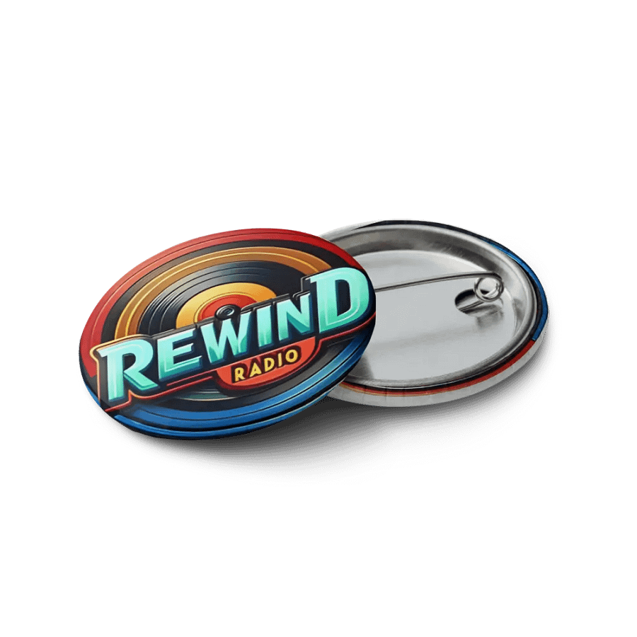 Rewind Radio Pin Button Set product image (1)