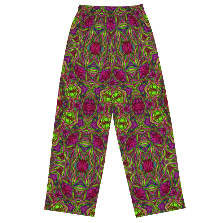 Green and Pink Kaleidoscope Wideleg Pants product image (1)