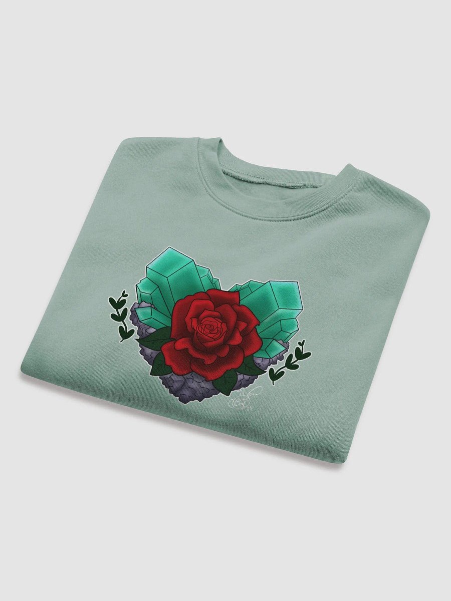 Emerald Rose Croptop Sweatshirt product image (5)