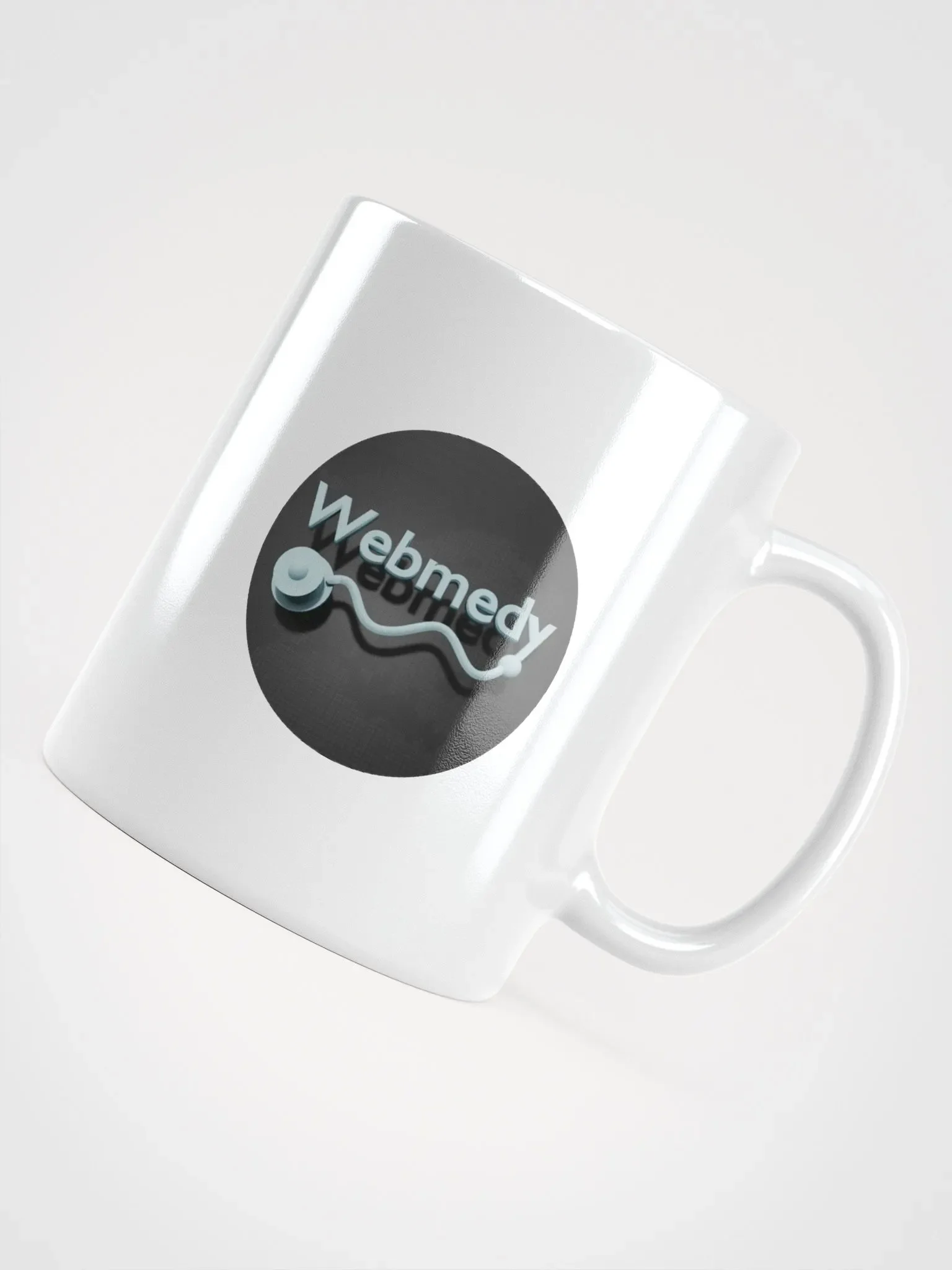Webmedy White Glossy Mug – Sip Health, Sip Style product image (4)