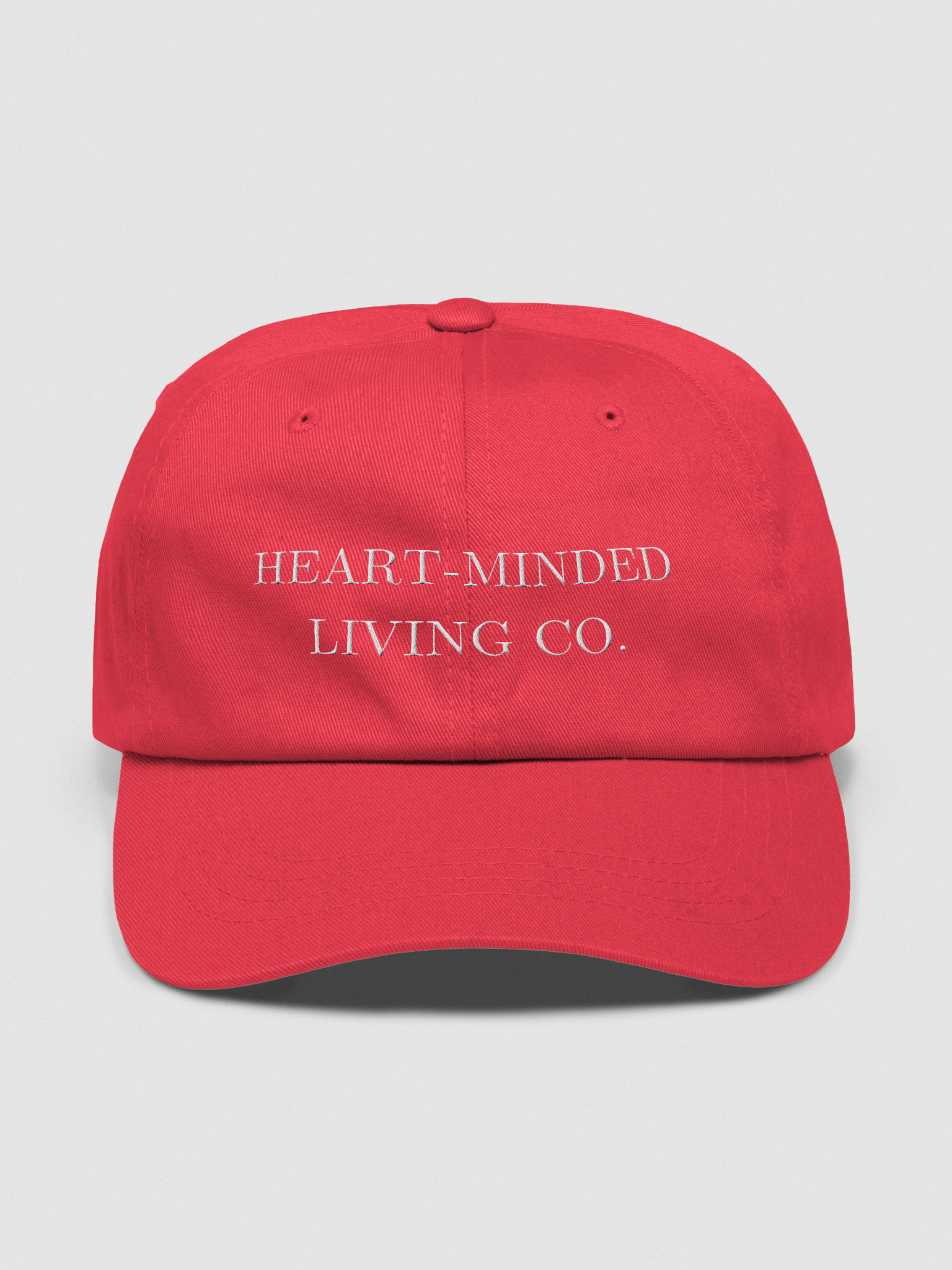 'HEART-MINDED LIVING CO.' EMBROIDERED DAD HAT product image (1)