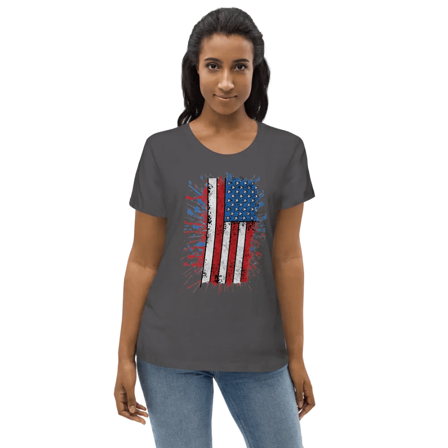Womens Stars & Stripes Splatter Tee product image (4)