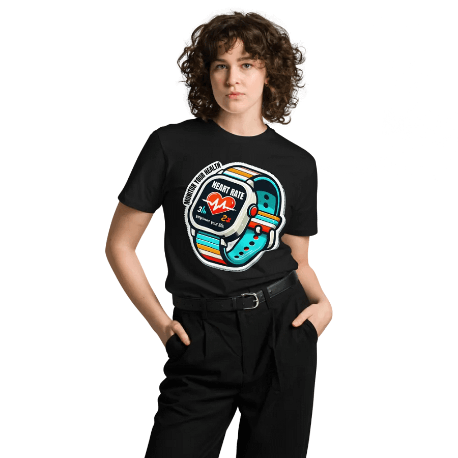 Heart Rate Monitor Smartwatch Illustration T-Shirt product image (9)