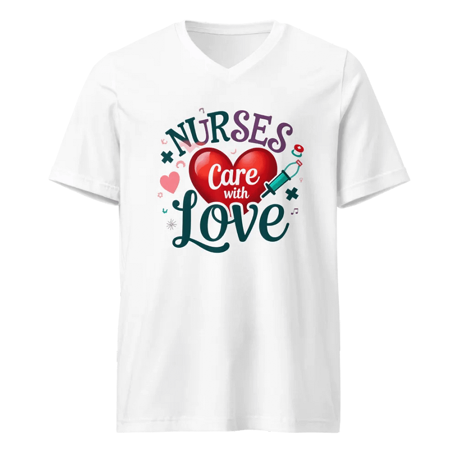 Nurse Love: Illustrated V-Neck T-Shirt product image (5)