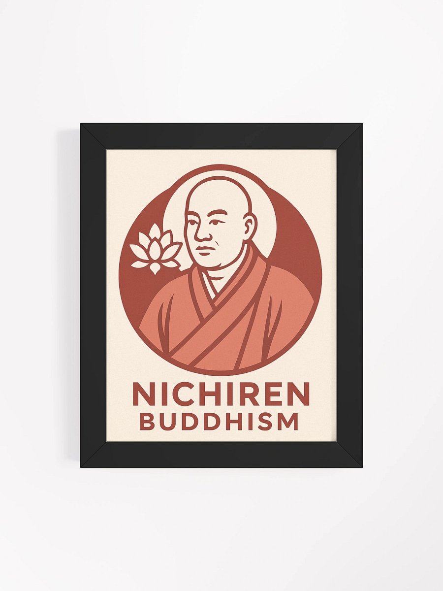 Nichiren Buddhism Framed Poster – Sacred Minimalist Portrait for Devotees product image (57)