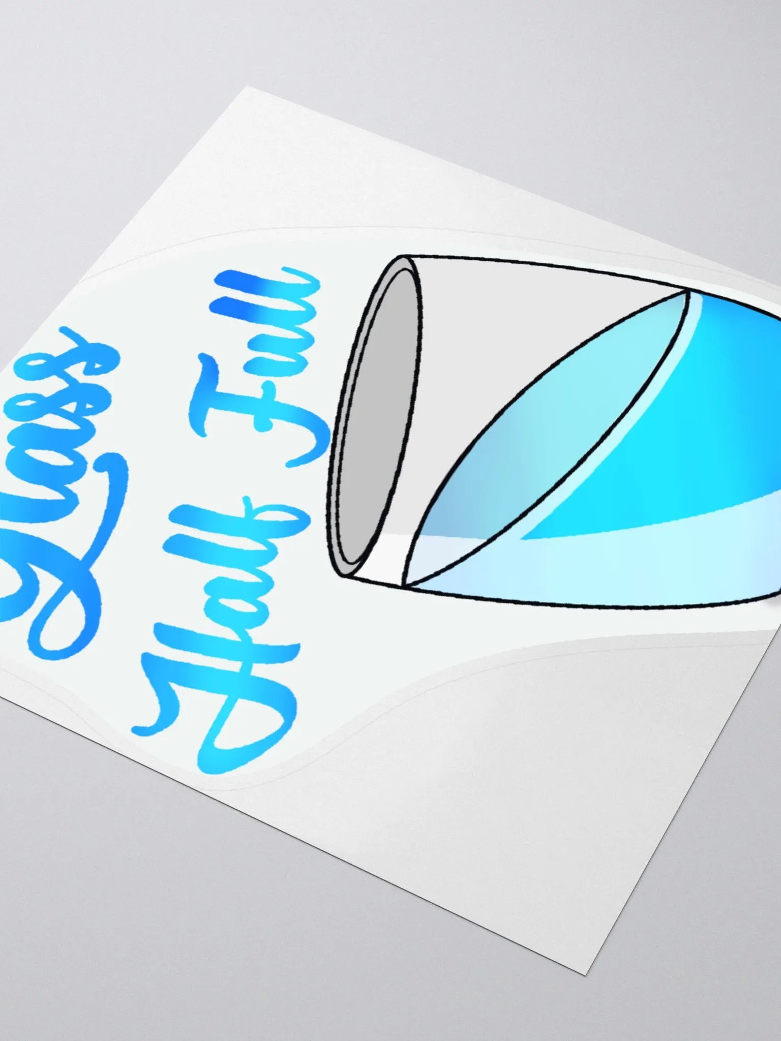 Glass Half Full Custom Sticker product image (3)