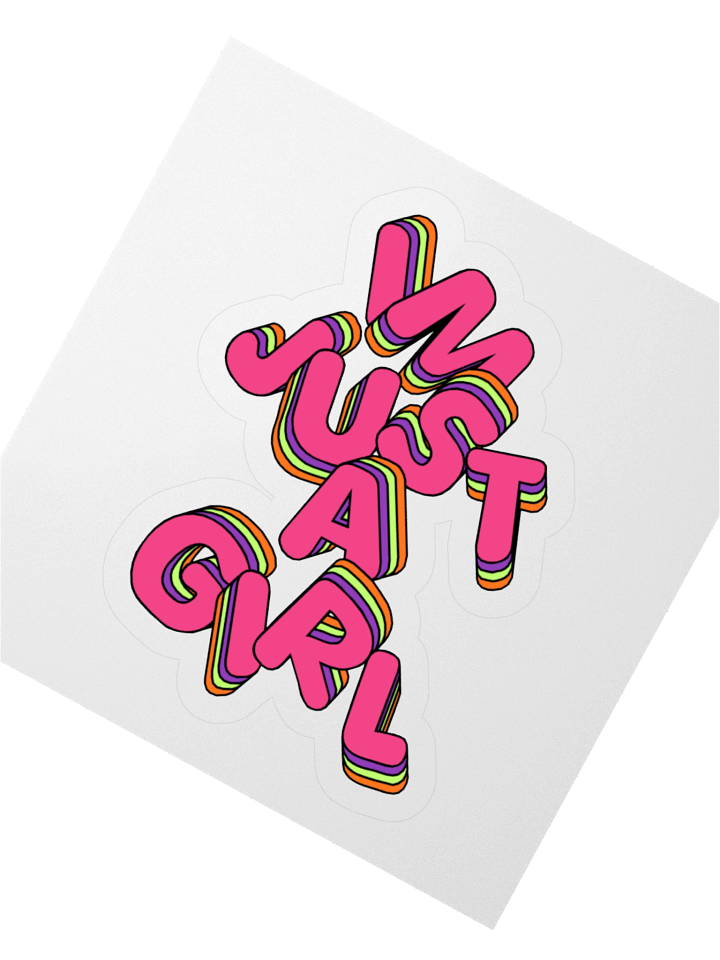 "I'm just a girl" Sticker product image (6)