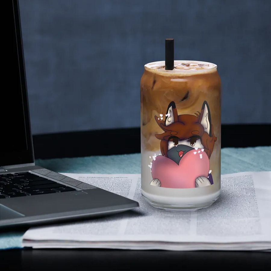 Heart emote can shaped glass product image (33)