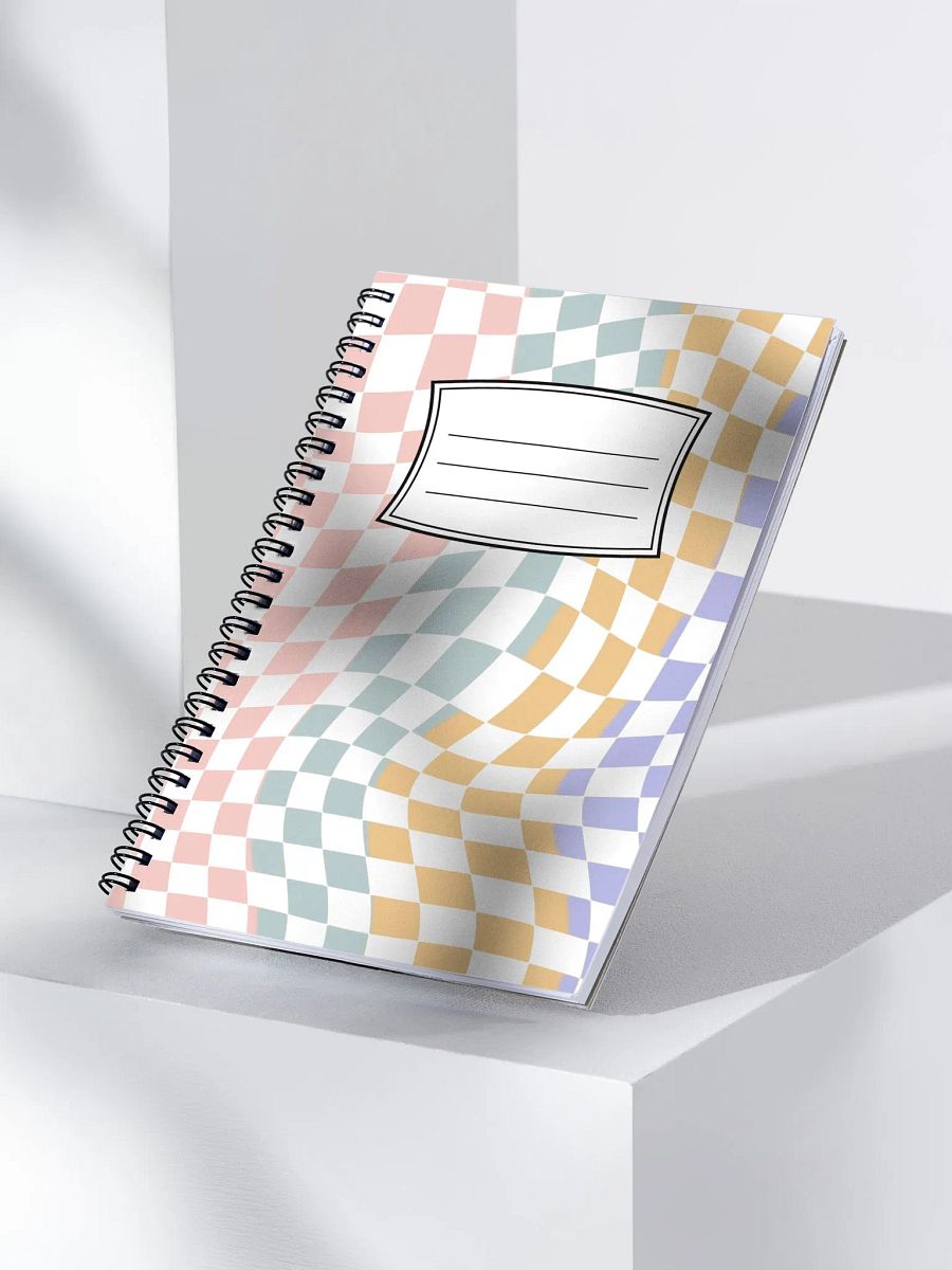 Checkard style spiral notebook product image (3)