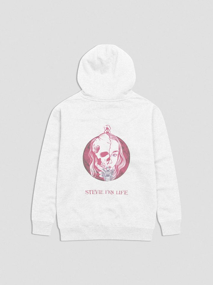 Premium Hoodie Stevie FKN Life (White/red) product image (2)