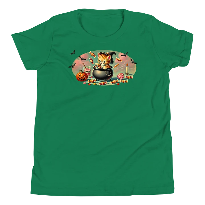 Halloween Cauldron Kitten Kids T-Shirt product image (29)