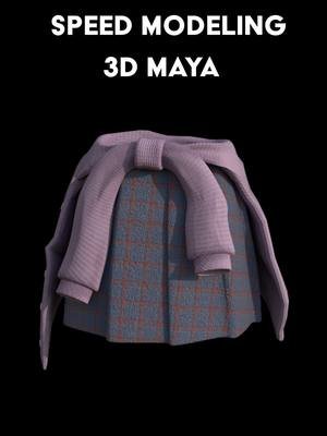 cardigan on the waist, 허리에 두른 가디건  #gameart #lowpoly #3dmaya #blender #art #3dmodeling #3dpainting #7biiona 
