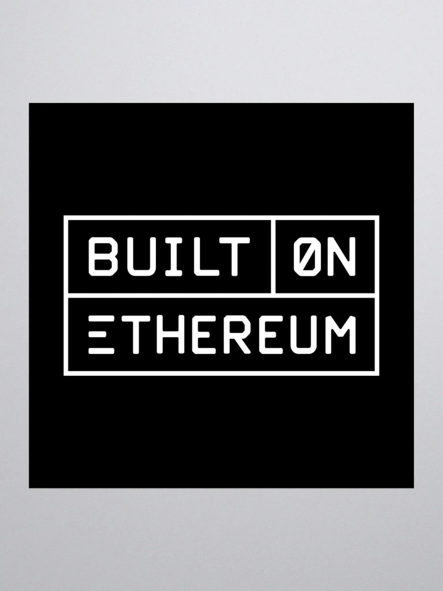 Built on Ethereum sticker black product image (1)