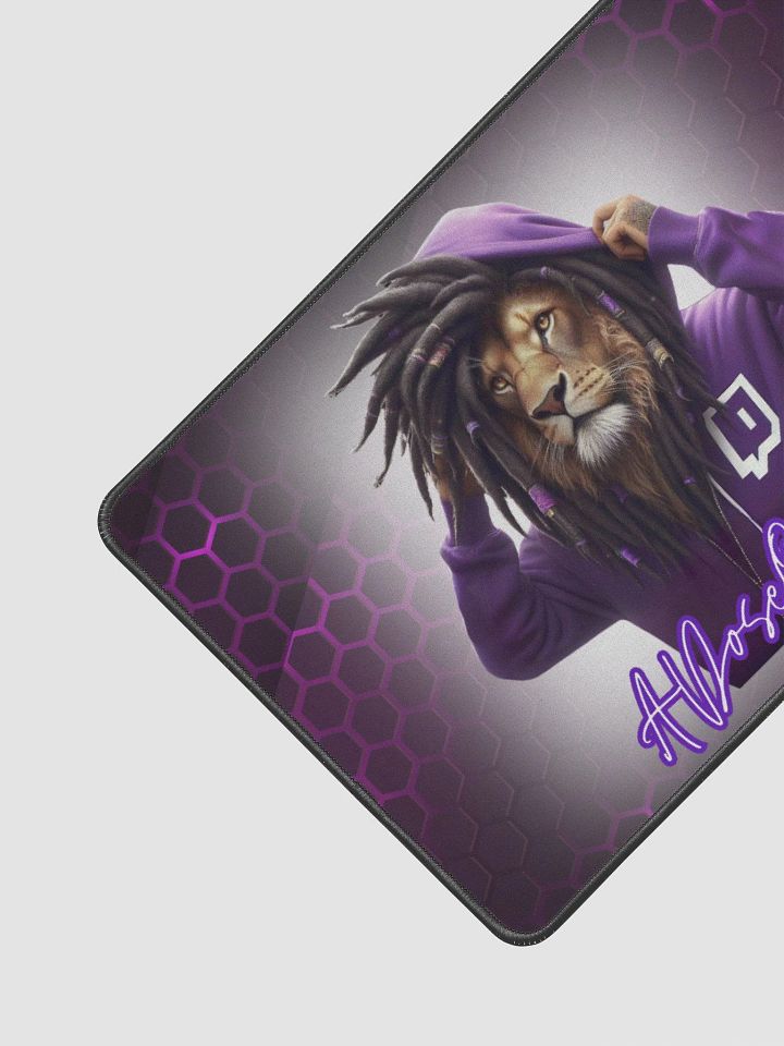 Purple Lion logo Desk Mat 12