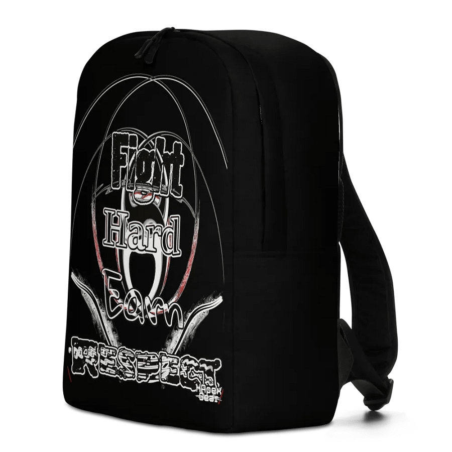 Fight Hard Earn Respect - Black - Minimalist Backpack product image (12)