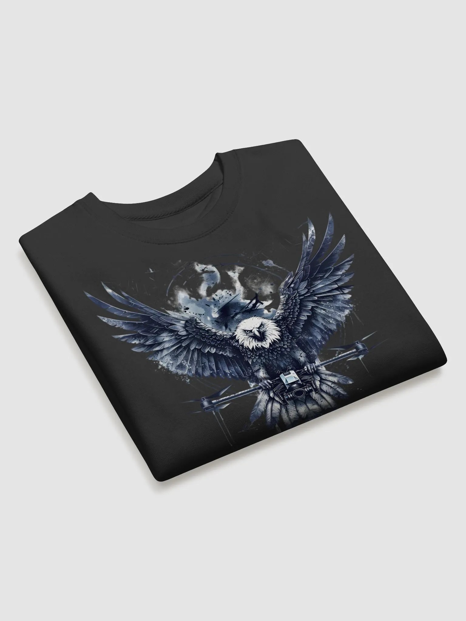 Eagle Drone of War Long Sleeve Sweater – Fierce Military-Inspired Pullover product image (14)
