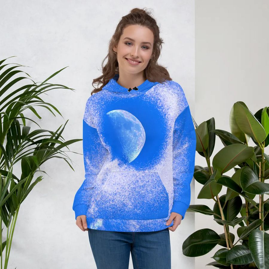 Original Disintegrating Moon Unisex Pull Over Hoodie product image (5)
