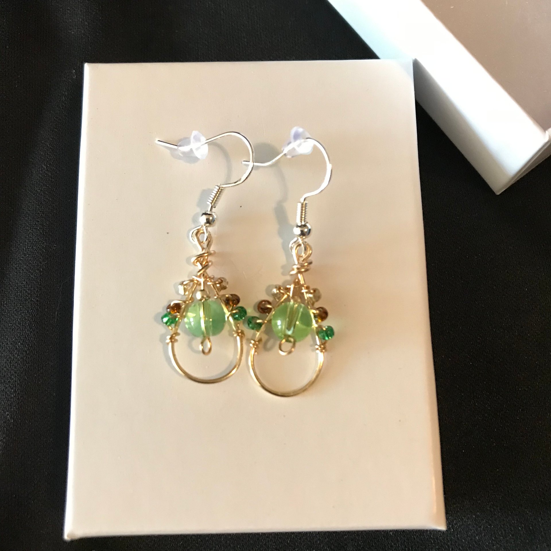 Green Small Drop Earrings product image (3)