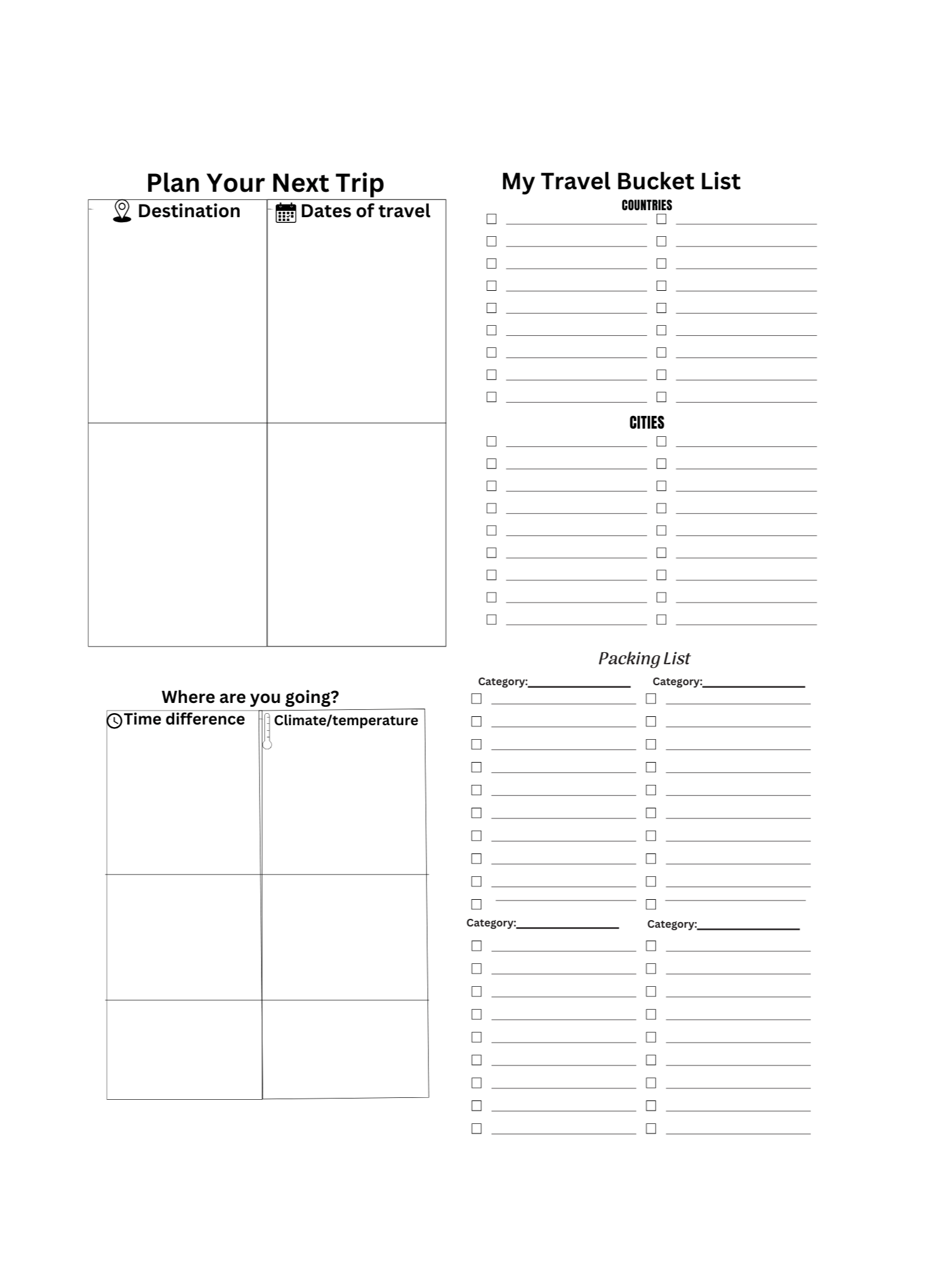The Ultimate Travel Planner: Plan, Explore, and Reflect Your Adventure Awaits: A Complete Travel Itinerary & Journal product image (1)