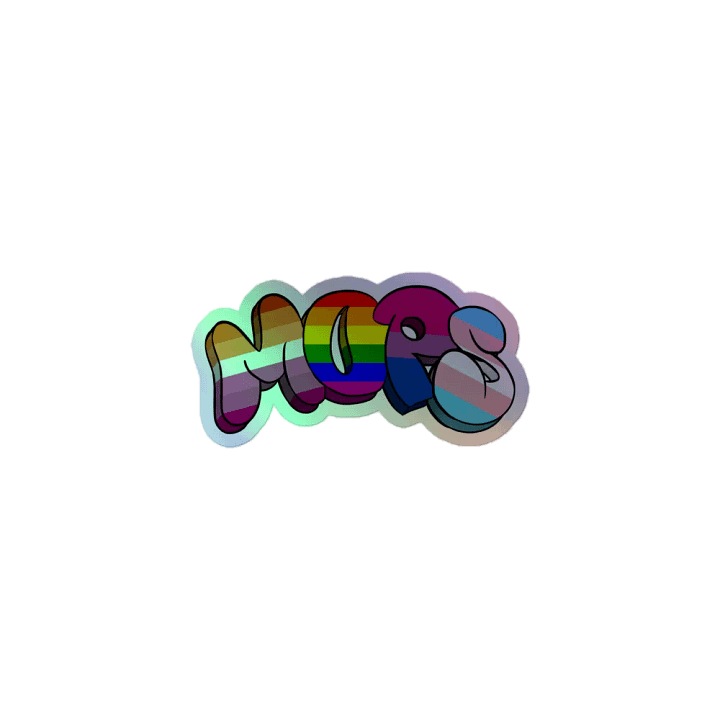 MopsBot Pride Text Sticker - HOLO product image (1)