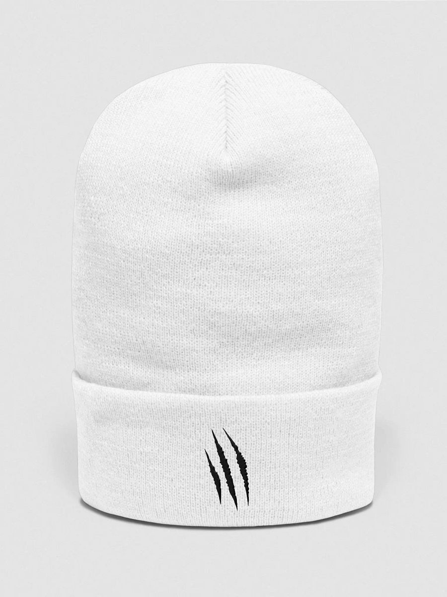"Scratch Claws" (Black) Yupoong Cuffed Beanie product image (1)