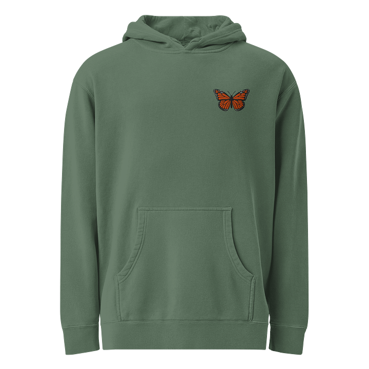 Monarch Butterfly Bliss Embroidered Pigment Dyed Hoodie product image (2)
