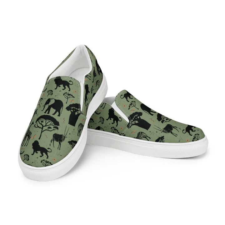 Savanah Wildlife Canvas Slip-On Shoes product image (1)