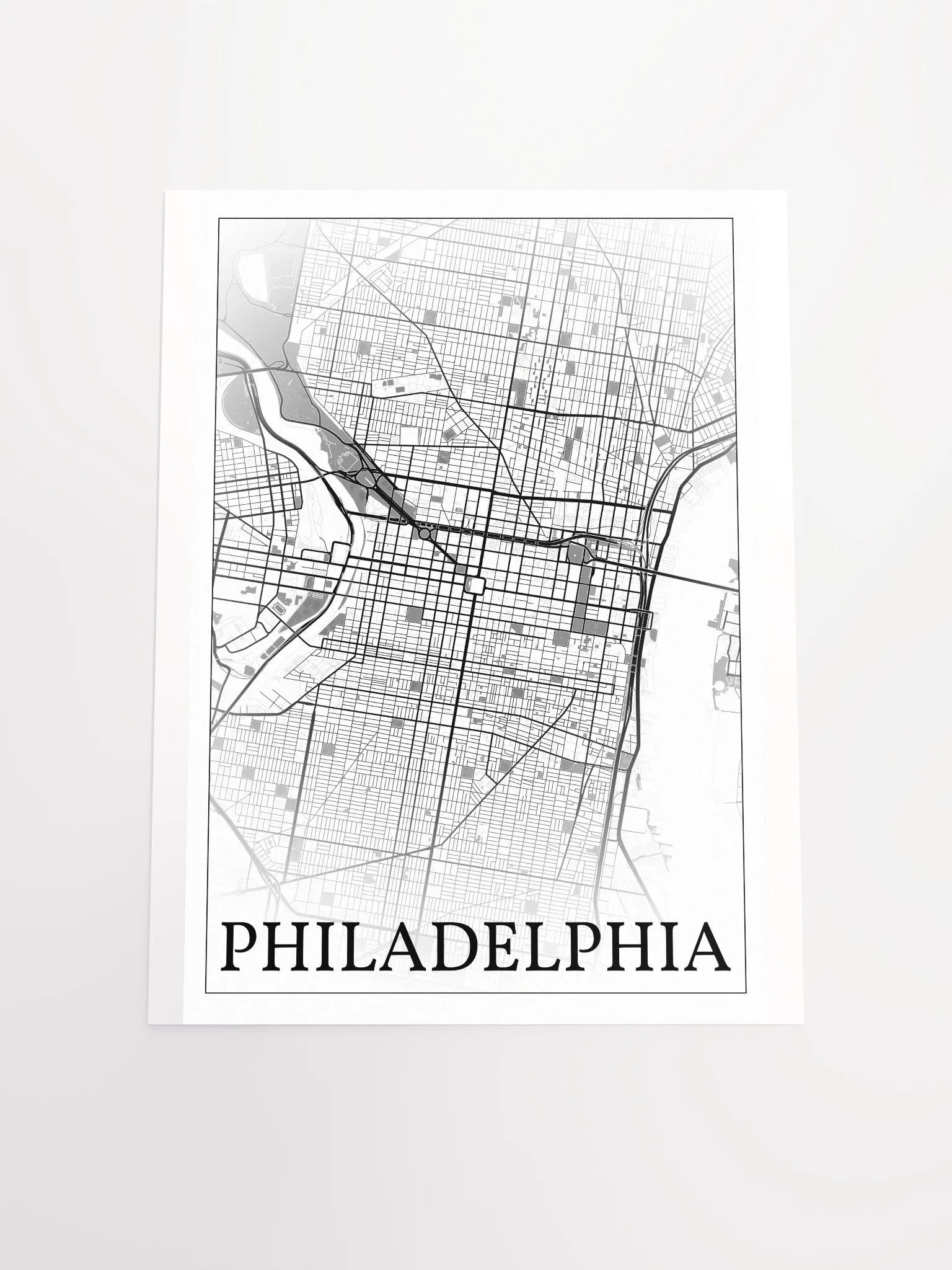 Philadelphia, Pennsylvania, USA, city map print product image (18)