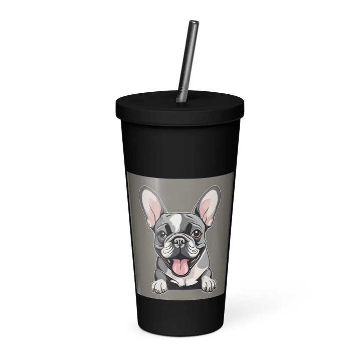 SuperHanktheFrenchie Black Tumbler product image (1)