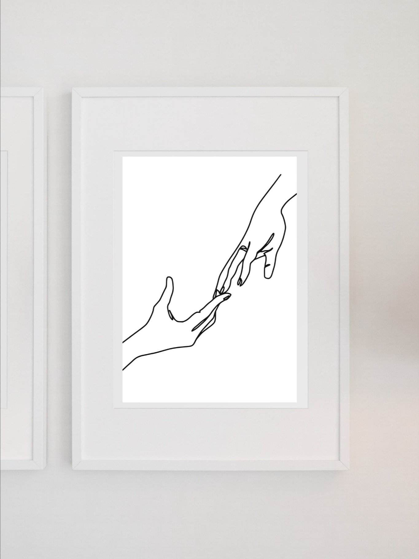 Minimalist Line Art of Hands - Modern Black and White Wall Art, Romantic Couple Decor, Elegant Abstract Print, Minimalist Home Decor product image (1)