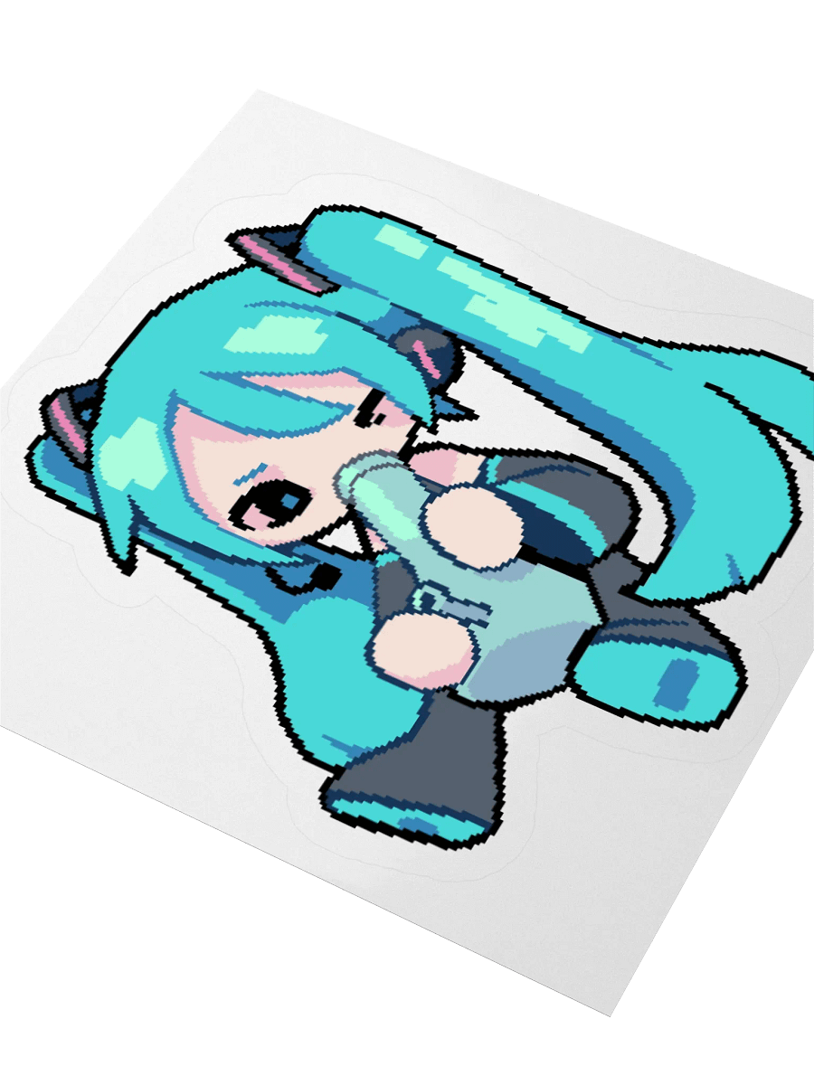 Big Miku with a Vase Vinyl Stickers product image (8)