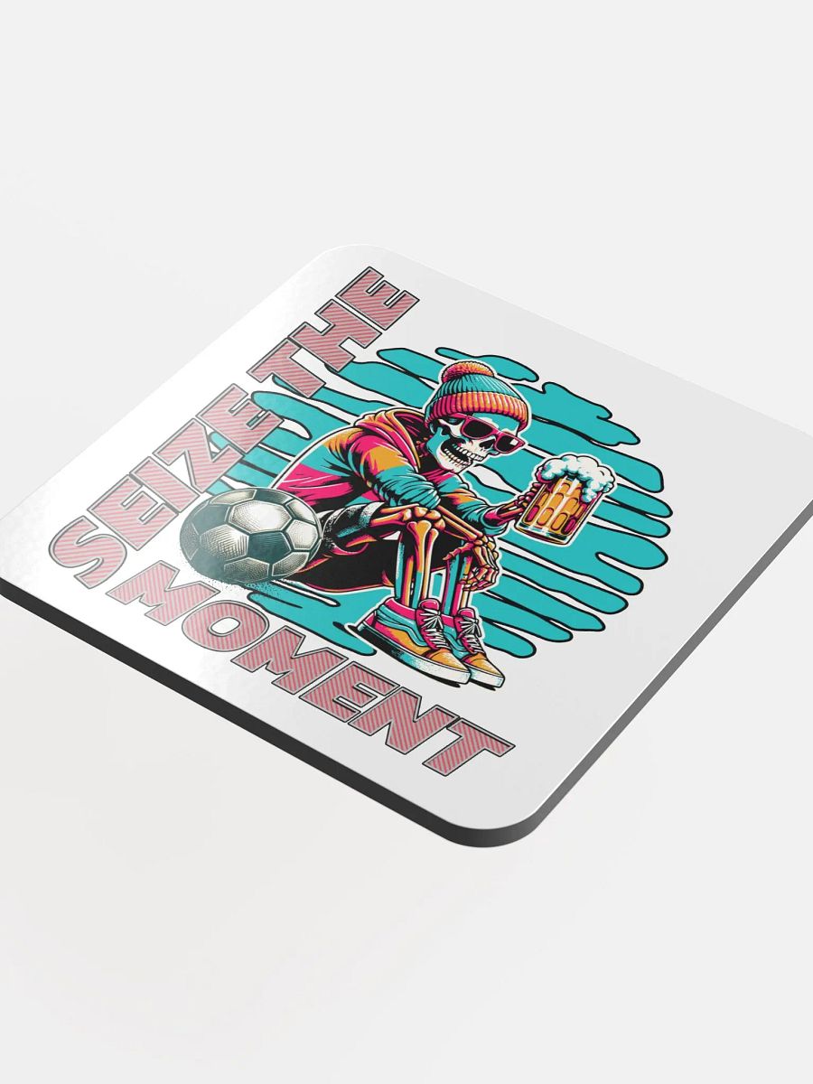 Seize The Moment Skeleton Beer Soccer Chic Coaster Set product image (4)