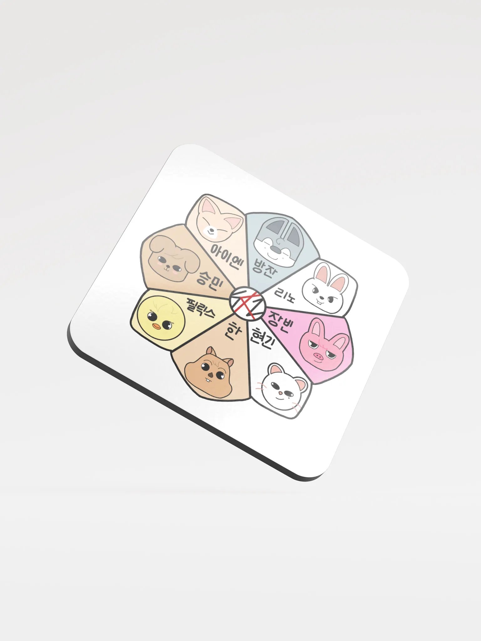 Skzoo OT8 Flower Hangul Coaster product image (1)
