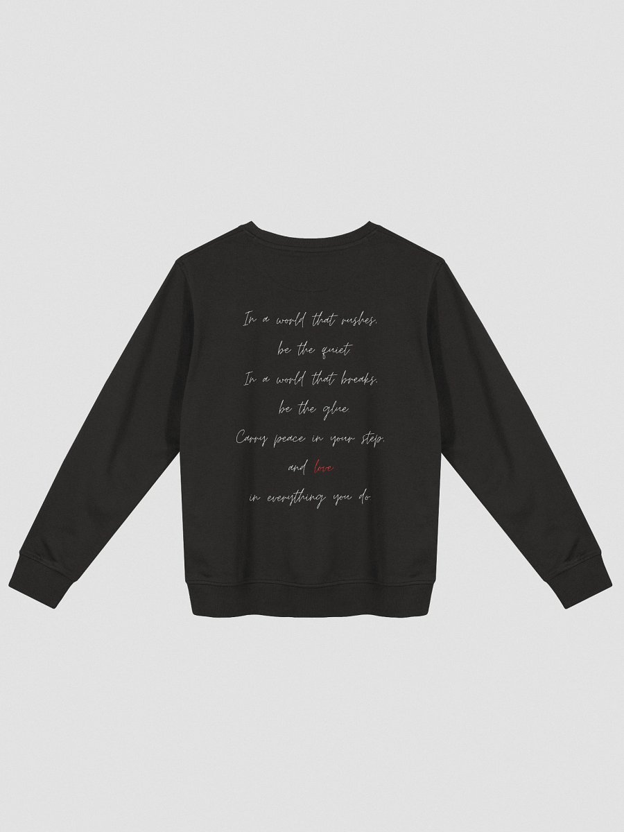 “Carry Peace, Choose Love” Embroidered Sweatshirt – Minimalist Poetic Design, Unisex Sweatshirt product image (5)
