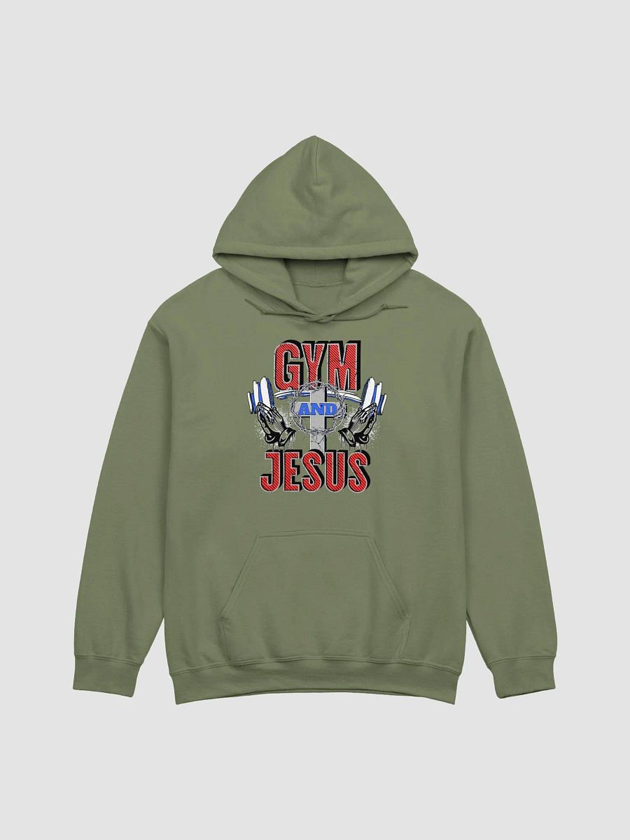 Gym And Jesus Weightlifting Illustrated Hoodie product image (11)