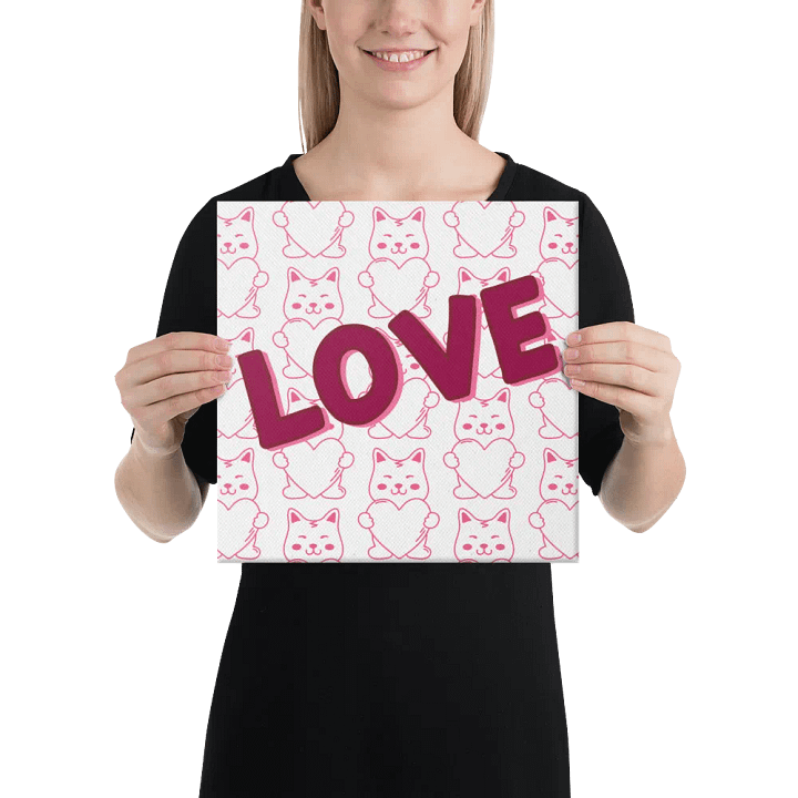 Pink Valentine's Day Love: Kitty Cat Heart Pattern product image (2)