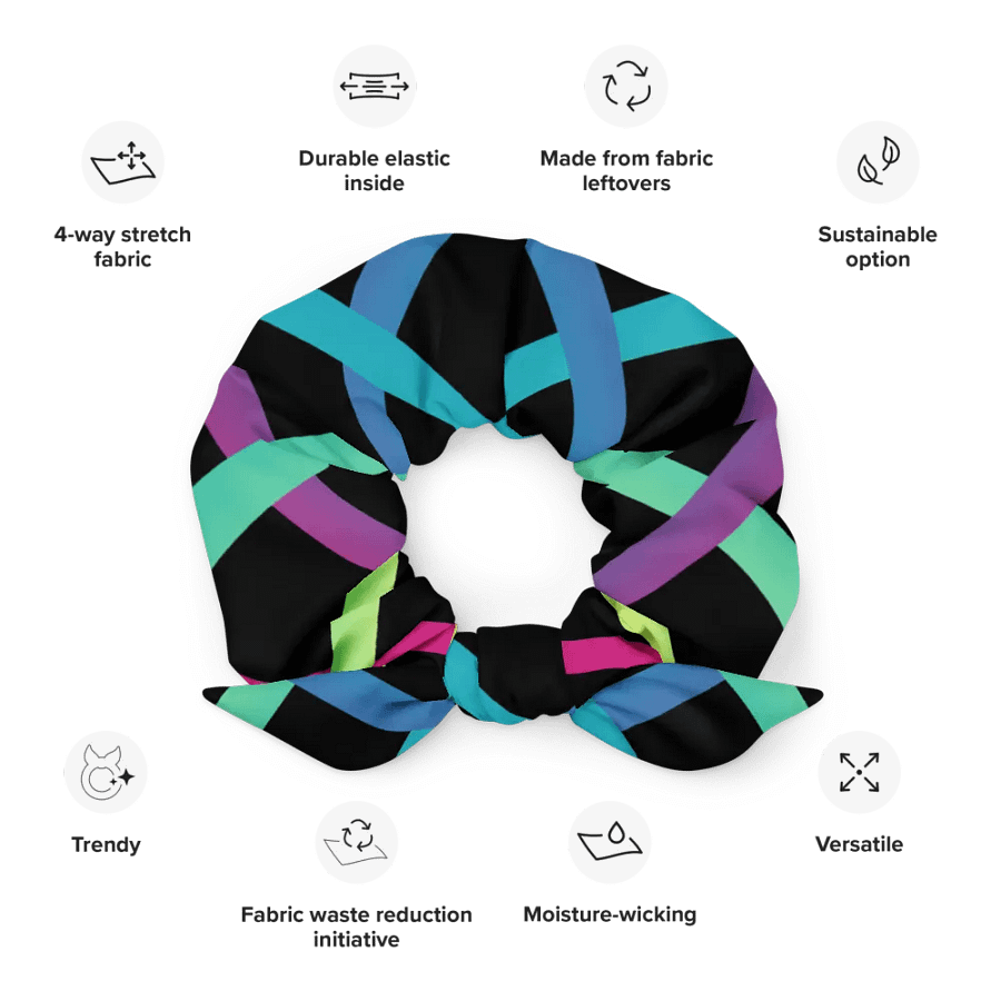 Vibrant Grid All-Over Print Scrunchie product image (12)