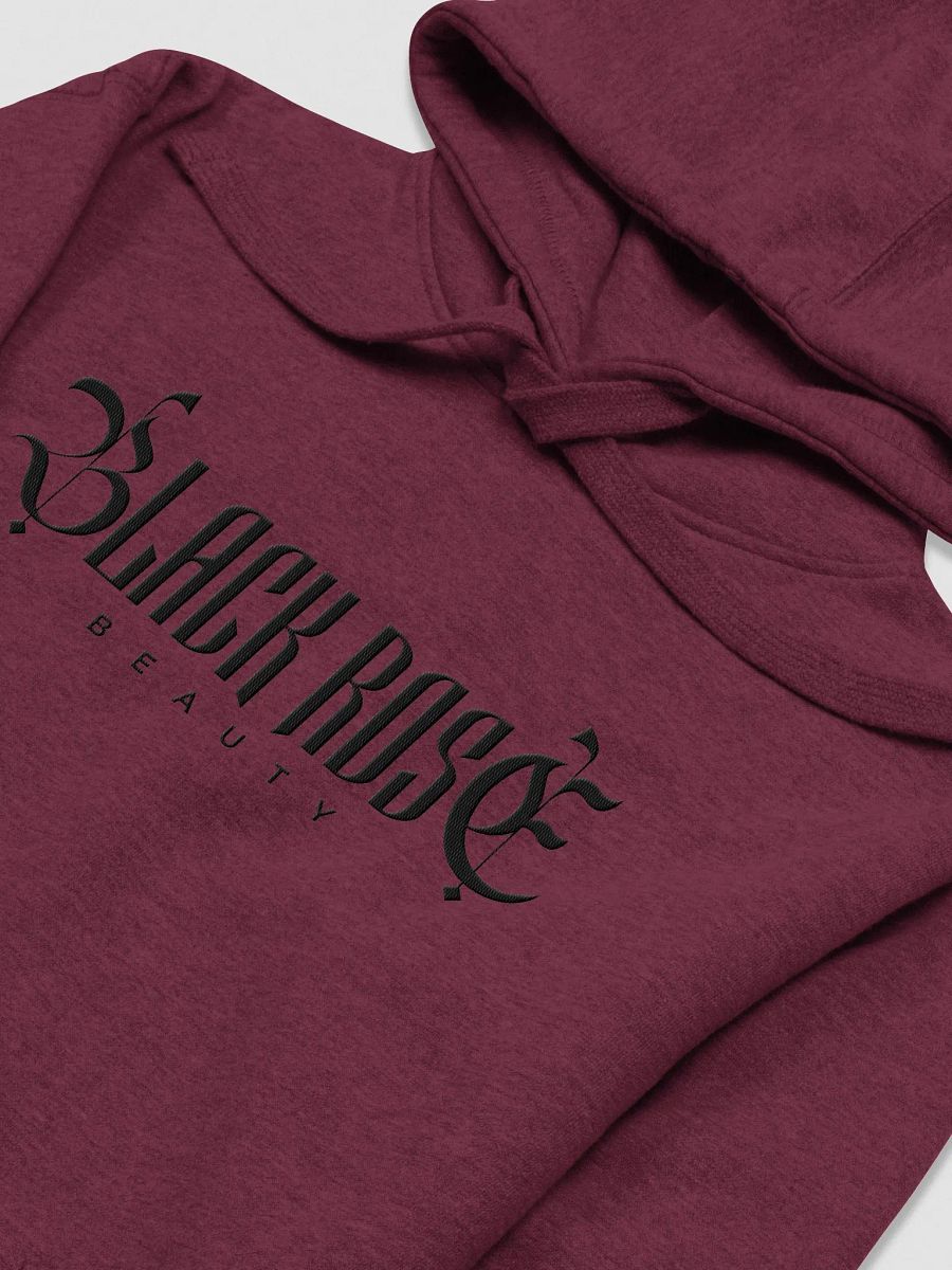 Black Rose Beauty Embroidered Hoodie "Maroon" product image (3)