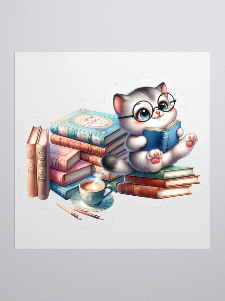 Whimsical Kitty Study Time Stickers product image (2)