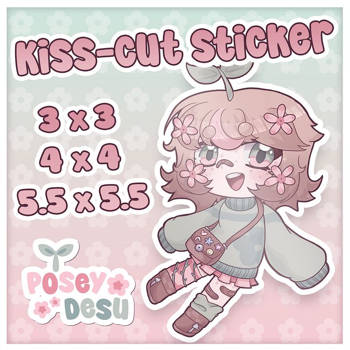 PoseyDesu Kiss Cut Sticker product image (1)