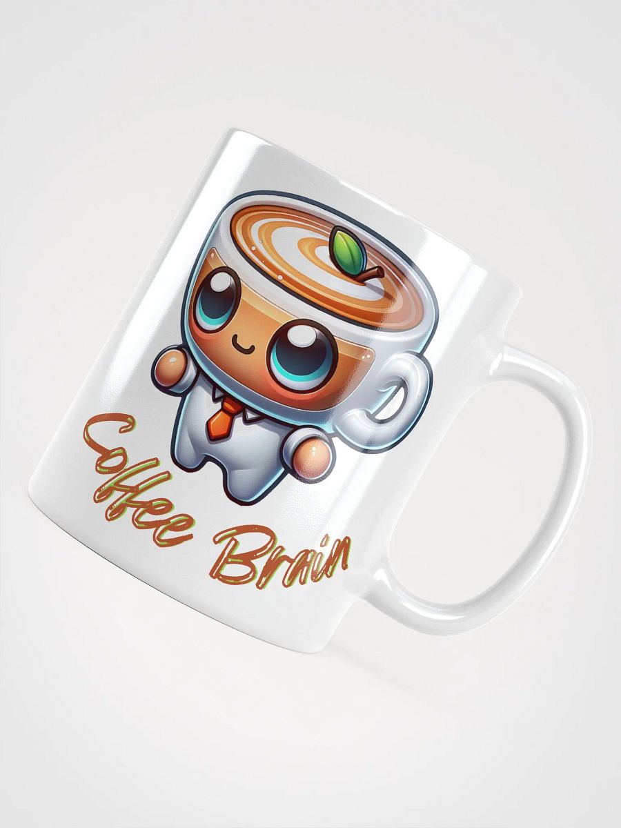 Cute Coffee Brain Cartoon Design Ceramic Mug - Adorable Coffee Lover's Art product image (11)