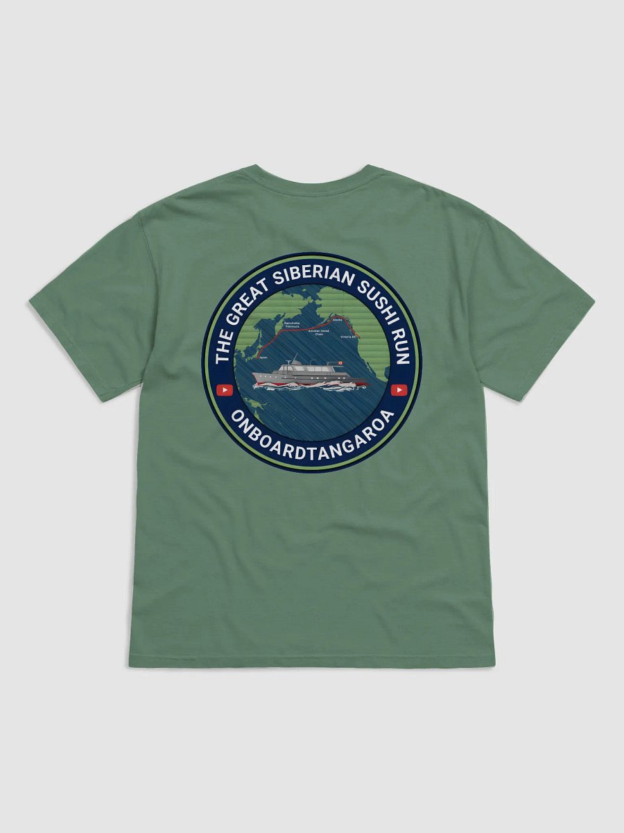 The Great Siberian Sushi Run T-Shirt (Light Colours and Route Logo) product image (2)