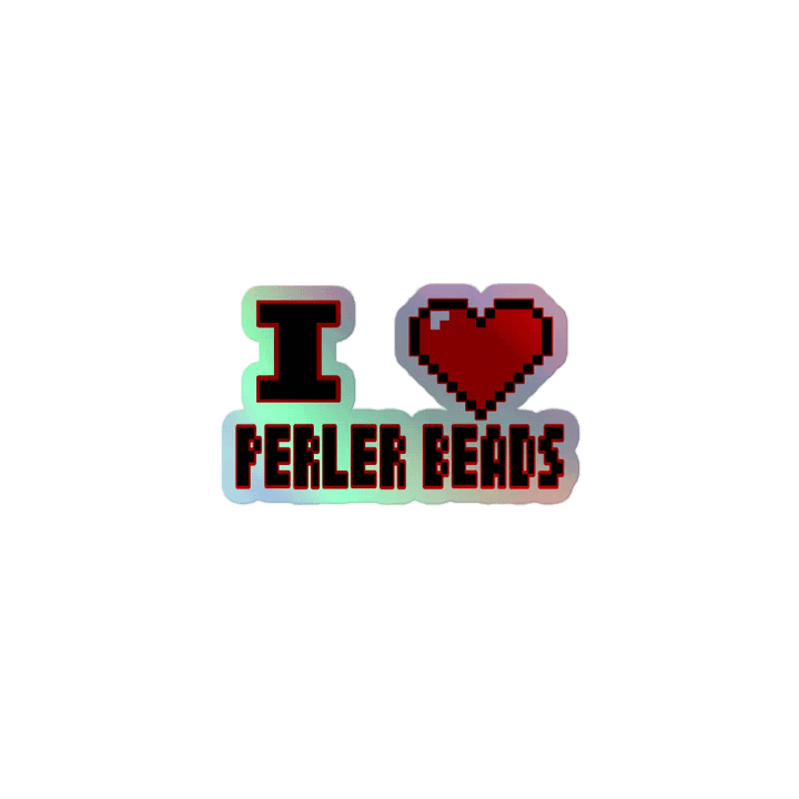 I Heart Perler Bead 2 Sticker product image (1)