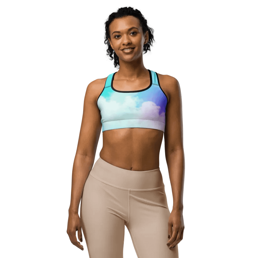 Blur cloud rainbow Design Sports Bra - V2 product image (8)