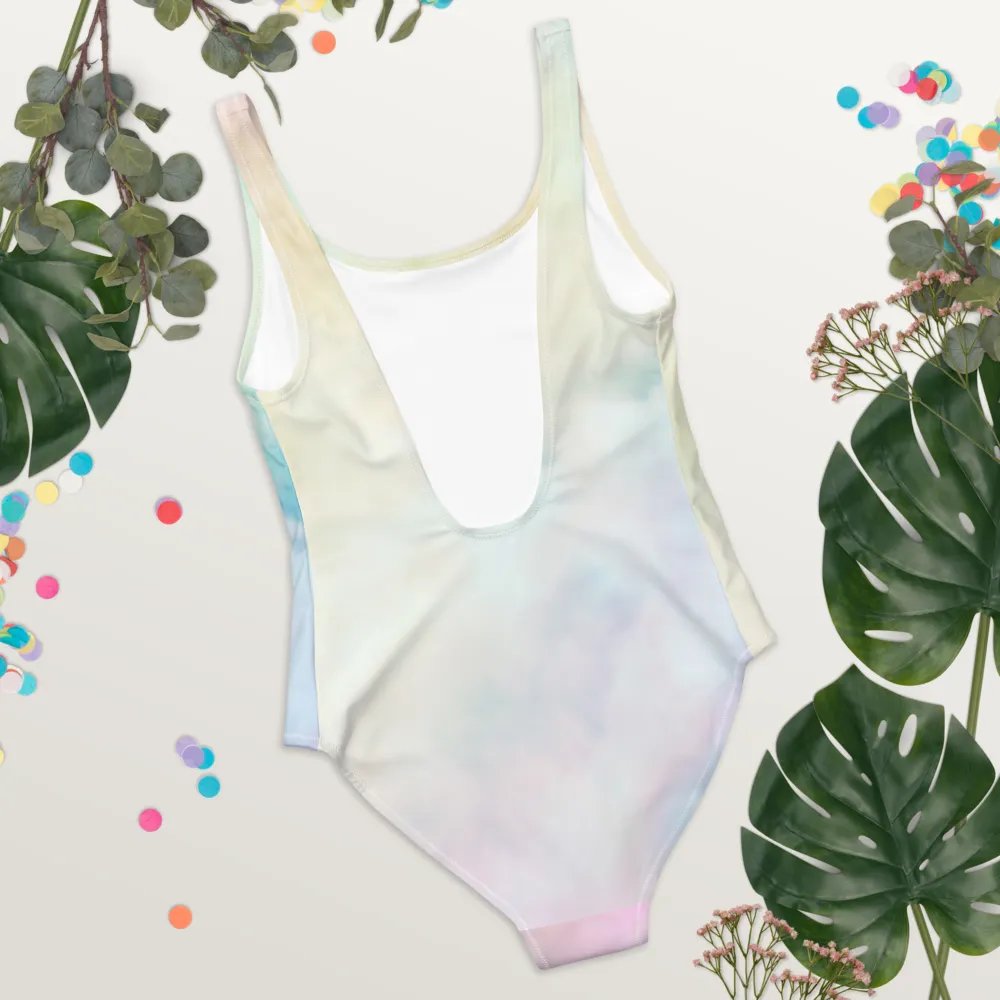 Blur Cloud Rainbow Design one piece Swimsuit - V1 product image (4)