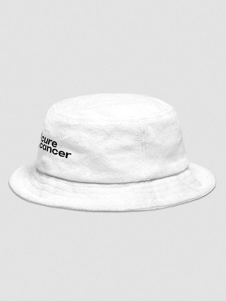Cure Cancer | Terry Cloth Bucket Hat - White product image (2)