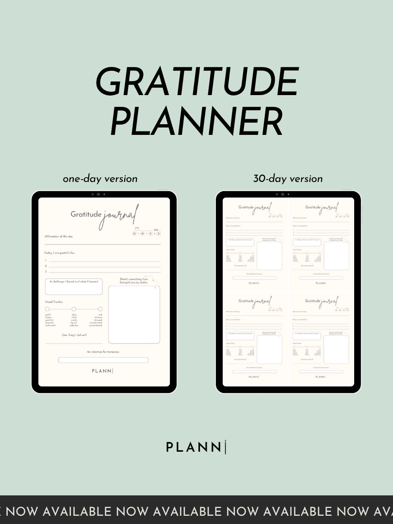 Minimalist Gratitude Planner | PLANNI product image (1)