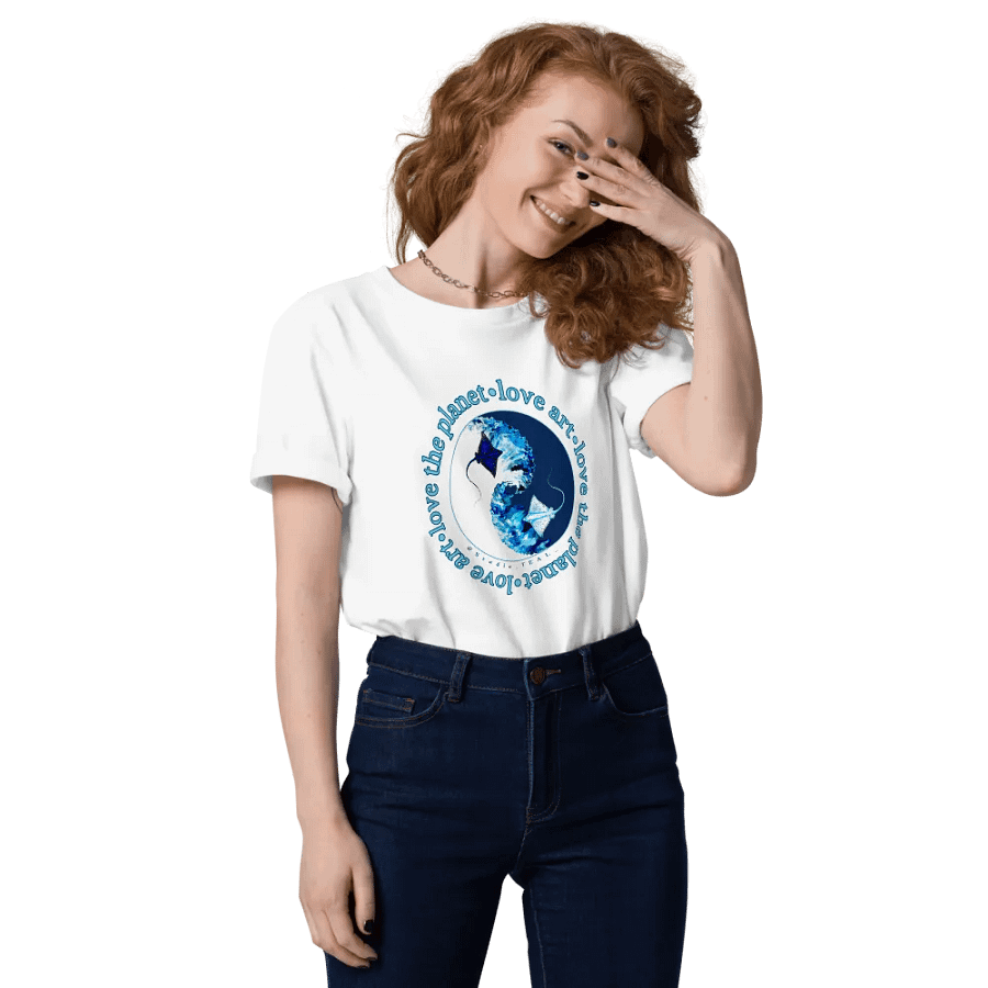 Love Art Love The Planet Organic Cotton Ray T-Shirt product image (334)