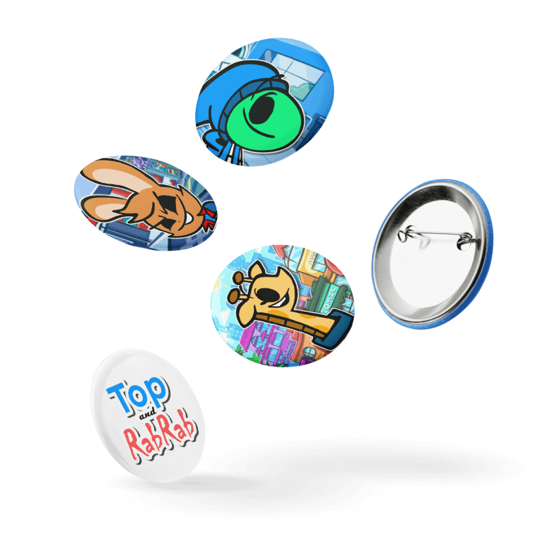 Top and RabRab Pin Buttons Set product image (5)