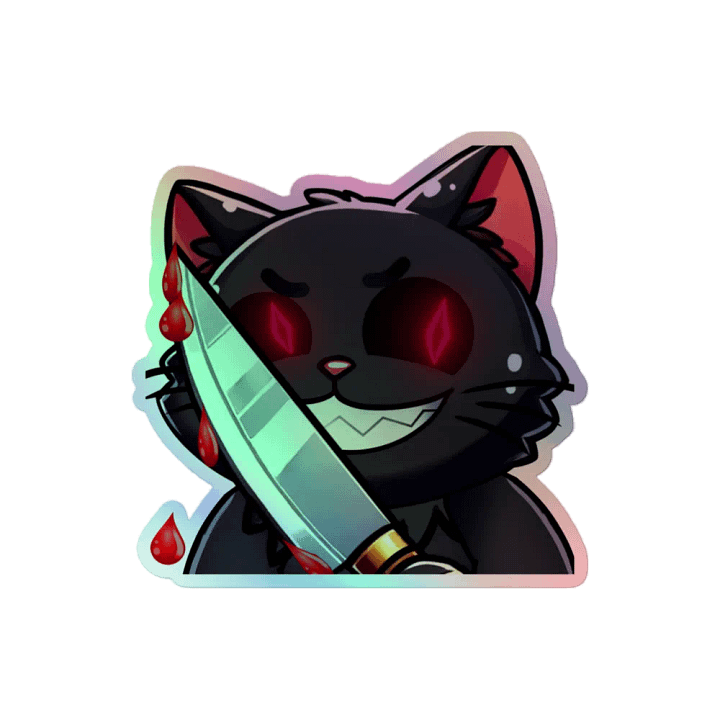 Mischievous Cat Holographic Sticker Set product image (2)